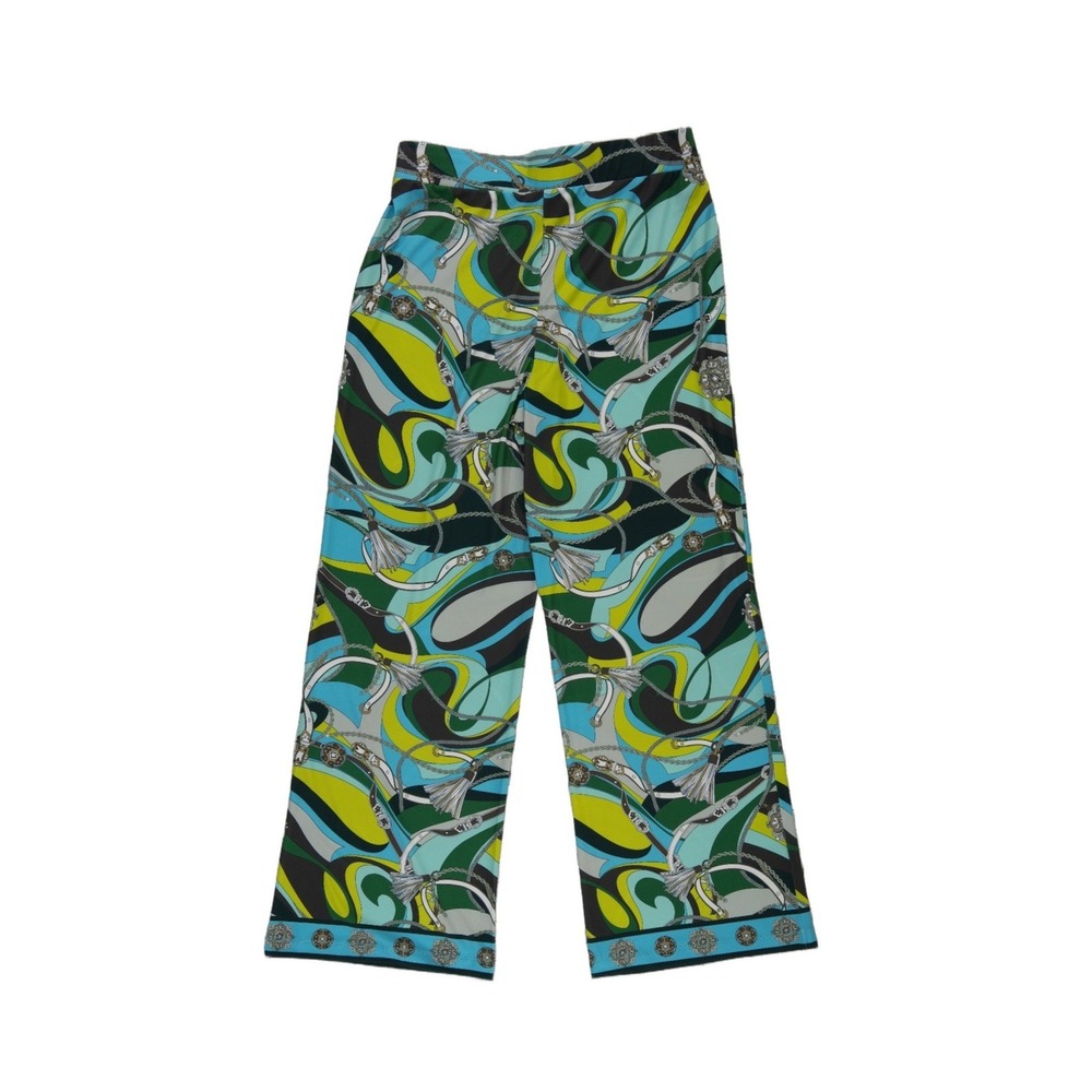 Boston Proper Wide Leg Pants Womens Size Medium Multicolor Scarf Print High Rise